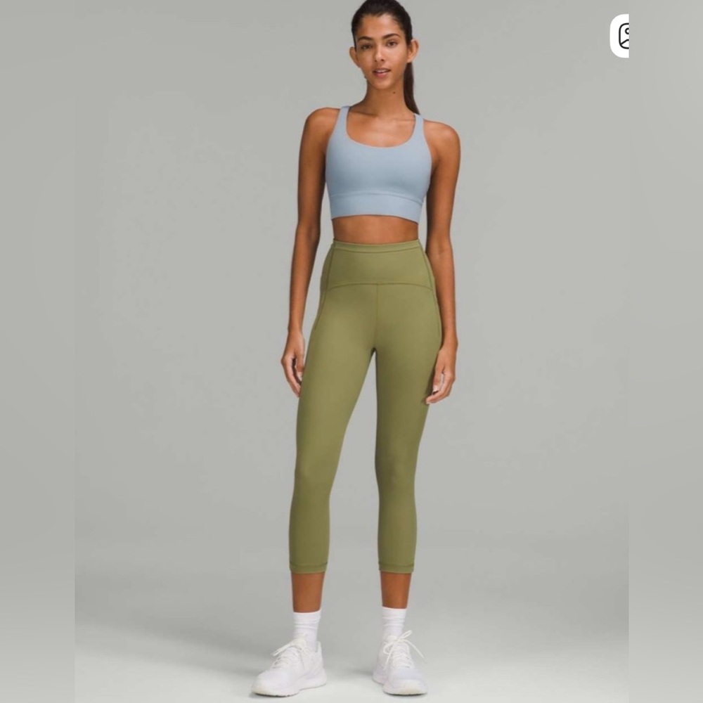 Lululemon Swift Speed High-Rise Crop 21"‎ in Bronze Green.